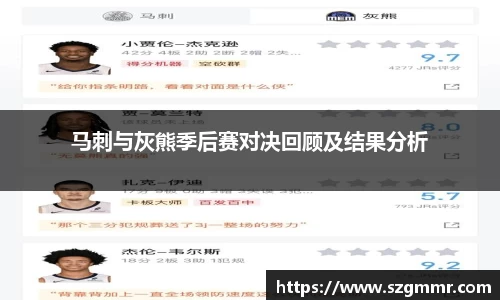 马刺与灰熊季后赛对决回顾及结果分析